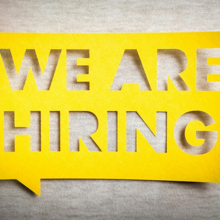 We Are Hiring sign
